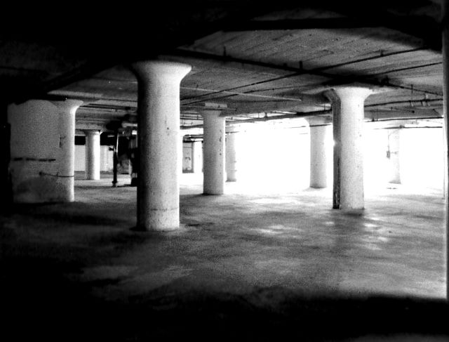 Before: View of retail space prior to construction